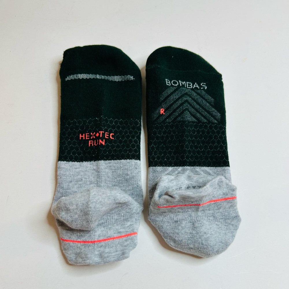 Bombas New 4 pair RUN X Large Ankle Socks Green Gray - Picture 6 of 6